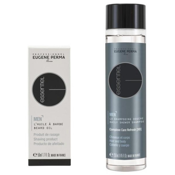 Pack Huile à Barbe Essentiel 50 ML + Shampooing Douche Essentiel Corps & Cheveux 250 ML Pack Huile à Barbe Essentiel 50 ML + Shampooing Douche Essentiel Corps & Cheveux 250 ML