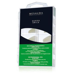 Doos met 100 Queen Smile-tips in natuurlijke kleur (10 stuks x 10 maten)