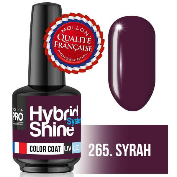 Mini Verniz Semi-Permanente Hybrid Shine Mollon Pro 8ml 265 Mini Verniz Semi-Permanente Hybrid Shine Mollon Pro 8ml 265