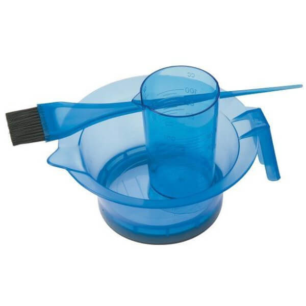 Set Kleurstof Bol + Kwast + Maatbeker Blauw