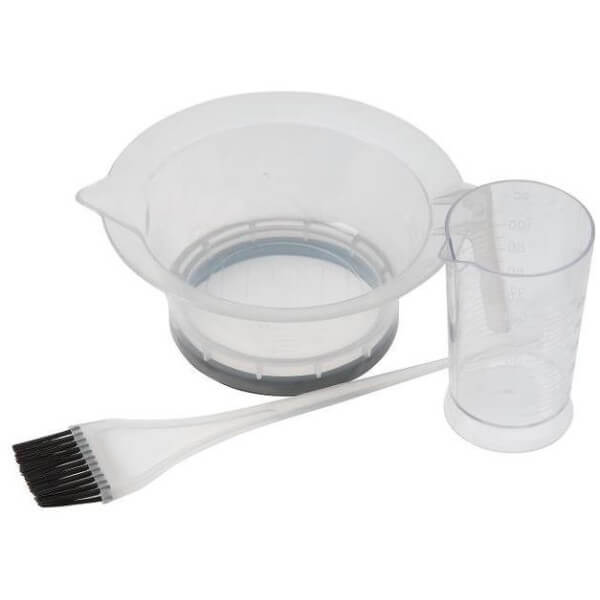 Set Kleurstof Bol + Kwast + Maatbeker Blauw