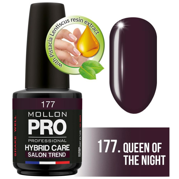 Vernis Semi-permanent Hybrid Care Mollon Pro 177 Queen of the Night 15 ml