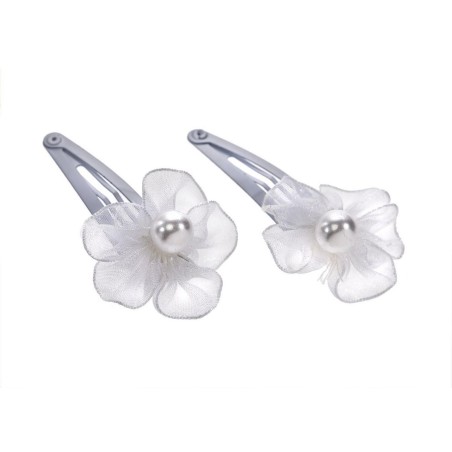 Clic Clac Mousse 2 fleurs Blanc