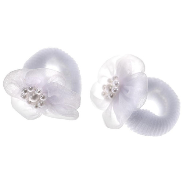 Élastiques blanc à fleur Élastiques blanc à fleur
