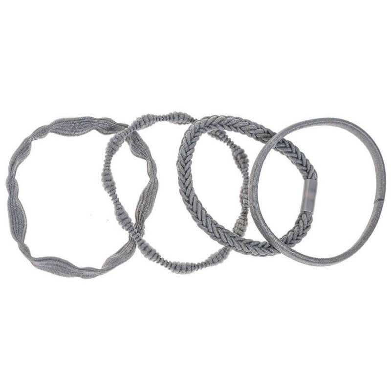 Card of 4 Gray elastic Stella Green
