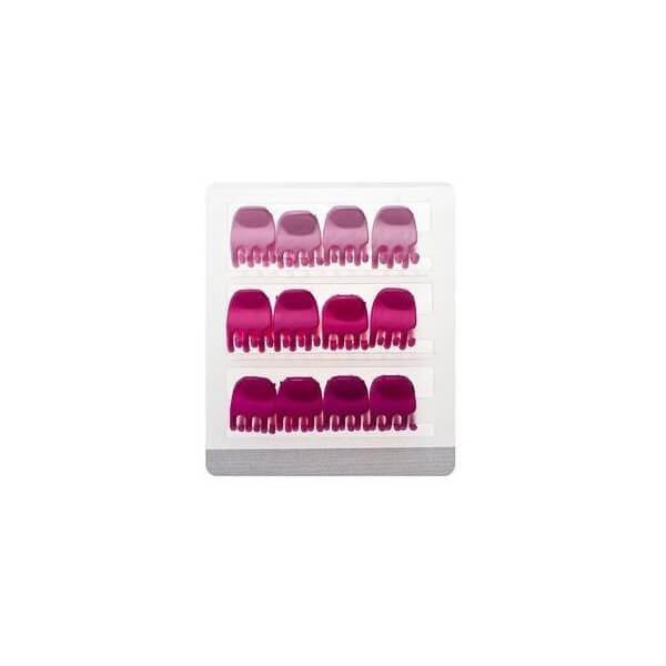 Cartões com 12 mini pregadores cor-de-rosa. Cartões com 12 mini pregadores cor-de-rosa.
