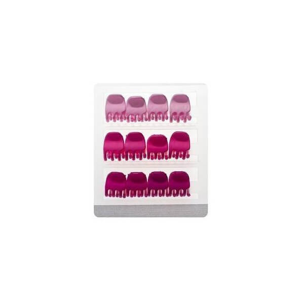 TARJETAS DE 12 MINI PINK CLAMPS