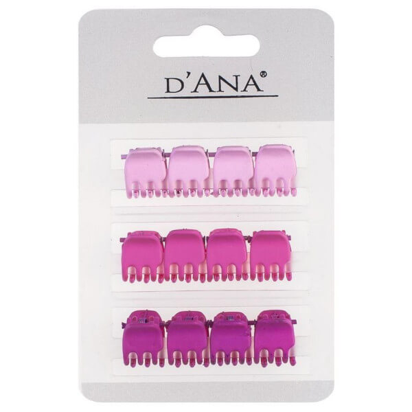 KARTEN VON 12 MINI PINK CLAMPS