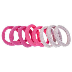 Conjunto de 8 pequeñas bandas elásticas rosadas Stella Green