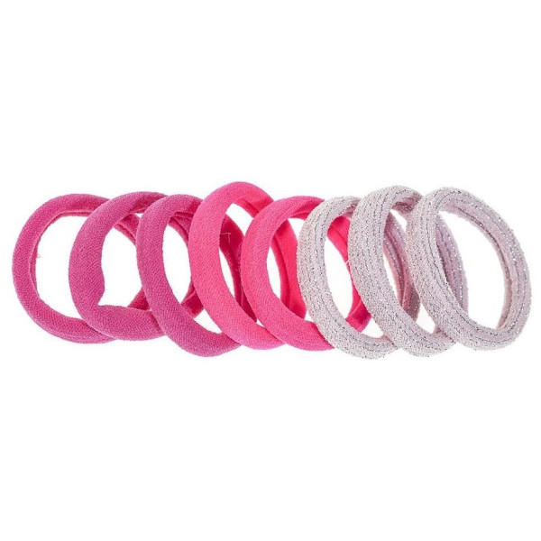 Set of 8 small pink elastic bands Stella Green