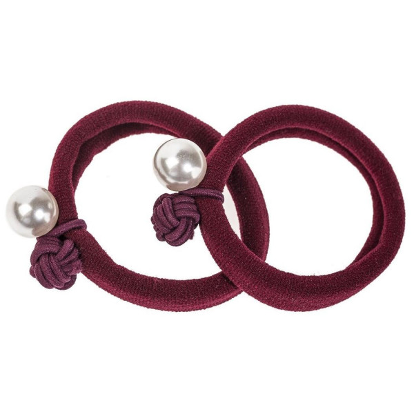 Elastico bordeaux Con perla Stella Verde / 2 Elastico bordeaux Con perla Stella Verde / 2