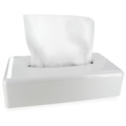 Boite Mouchoirs Plastique Blanc 26*13*6cm - PBI