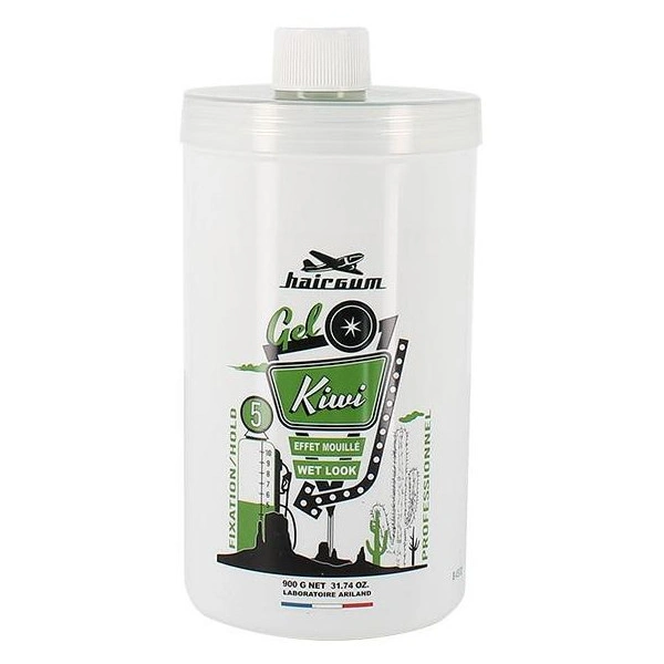 Gel fixant Kiwi effet mouillé Hairgum 900 Grs