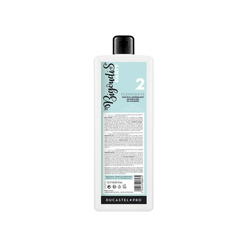 Permanente de cabelo nº2 para cabelos médios levemente sensibilizados 1000 ML.