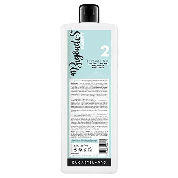 Permanente de cabelo nº2 para cabelos médios levemente sensibilizados 1000 ML. Permanente de cabelo nº2 para cabelos médios levemente sensibilizados 1000 ML.