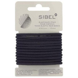 Élastieken, zwart, 12 stuks Sibel