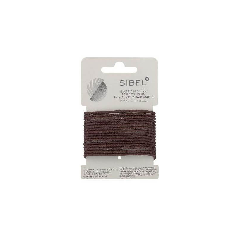 Élasticos finos Castanhos 16 peças Sibel