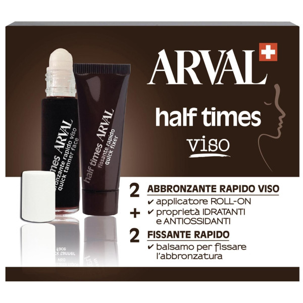 Half Times Face Super Tanning Accelerator 5 Fläschchen + 5 Röhrchen - Arval Half Times Face Super Tanning Accelerator 5 Fläschchen + 5 Röhrchen - Arval