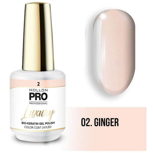 Luxury semi-permanent nail polish N°2 Ginger Mollon Pro - 8ML