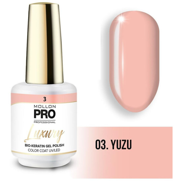 Luxury semi-permanent nail polish in shade N°3 Yuzu by Mollon Pro - 8ML