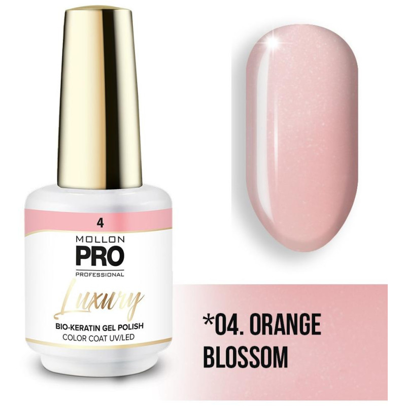 Luxury semi-permanent nail polish N°4 Orange Blossom Mollon Pro - 8ML
