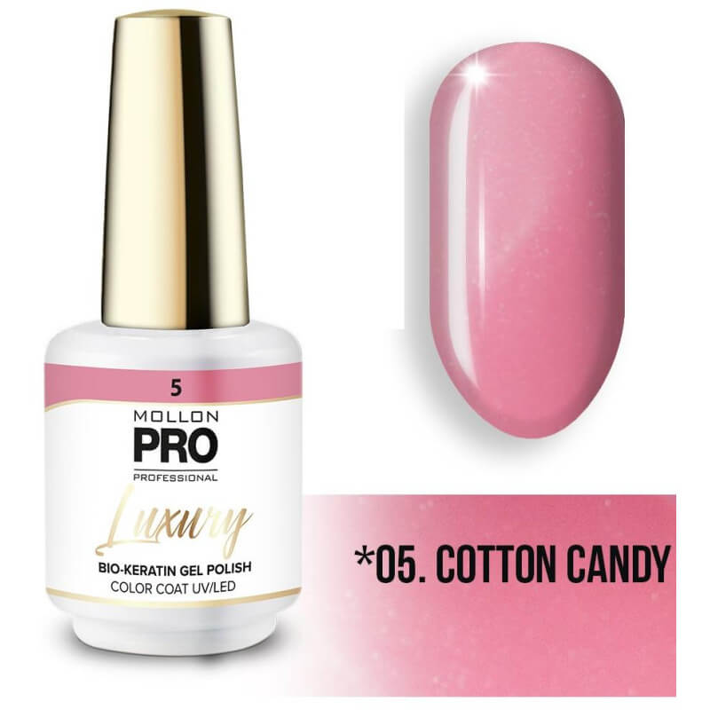 Luxury semi-permanent nail polish N°5 Cotton Candy Mollon Pro - 8ML