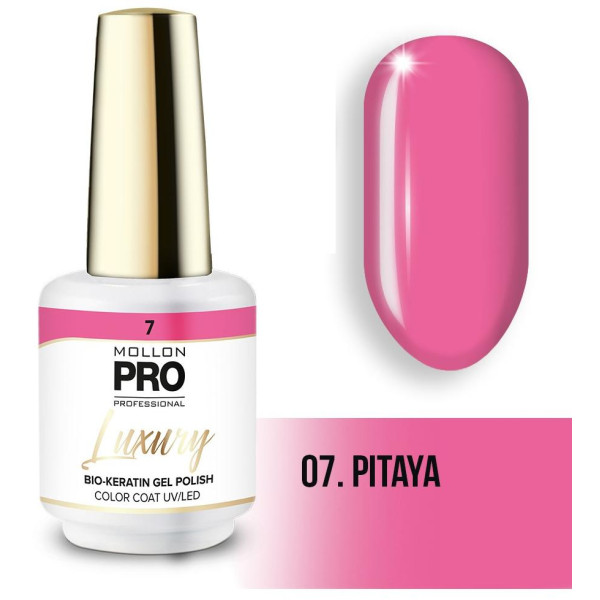 Luxury semi-permanent nail polish LUXURY N°7 Pitaya Mollon Pro - 8ML