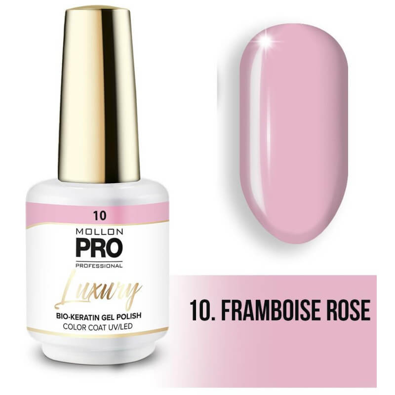 Vernis semi-permanent LUXURY N°10 Framboise rose Mollon Pro - 8ML