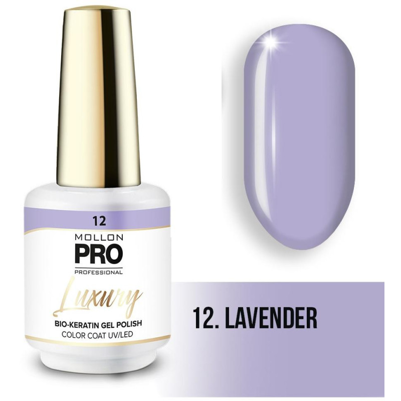 Luxury semi-permanent nail polish N°12 Lavender Mollon Pro - 8ML