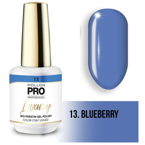 Luxury semi-permanent nail polish N°13 Blueberry Mollon Pro - 8ML