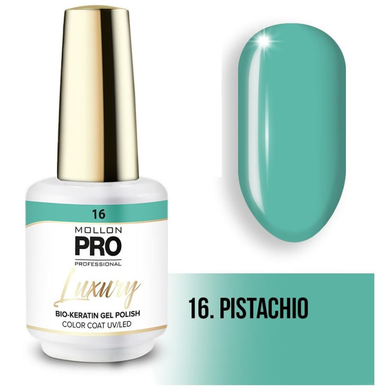 Luxury semi-permanent nail polish N°16 Pistachio Mollon Pro - 8ML