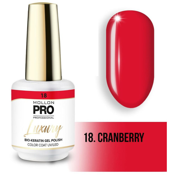Esmalte semipermanente LUXURY N°18 Cranberry Mollon Pro - 8ML