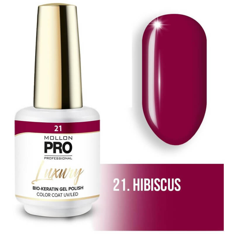 Verniz semi-permanente LUXURY N°21 Hibiscus Mollon Pro - 8ML