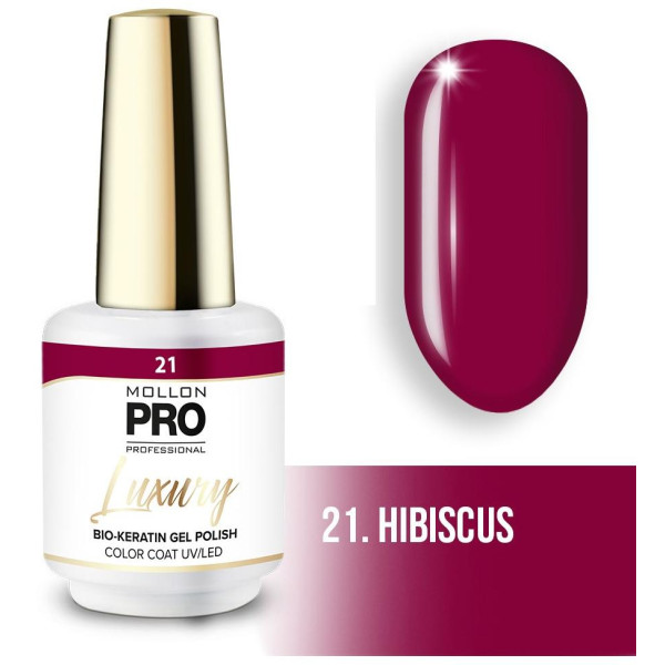 Luxury semi-permanent nail polish N°21 Hibiscus Mollon Pro - 8ML