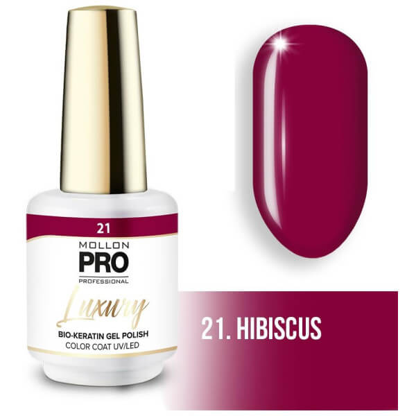 Verniz semi-permanente LUXURY N°21 Hibiscus Mollon Pro - 8ML Verniz semi-permanente LUXURY N°21 Hibiscus Mollon Pro - 8ML