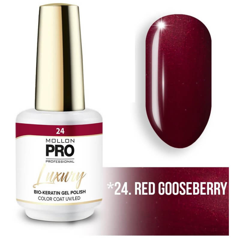 Vernis semi-permanent LUXURY Nr. 24 Johannisbeere Rot Mollon Pro - 8ML