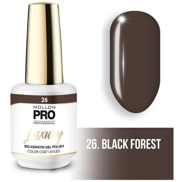 Luxury semi-permanent nail polish N°26 Black Forest Mollon Pro - 8ML