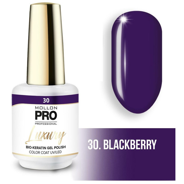 Luxury semi-permanent nail polish N°30 Blackberry Mollon Pro - 8ML
