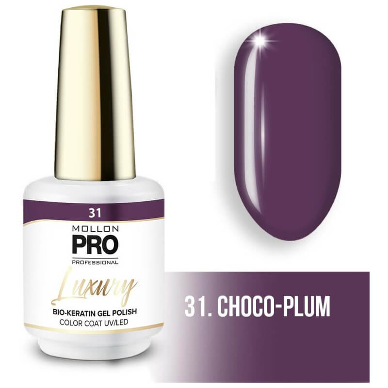 Vernis semi-permanent LUXURY N°31 Prune Choco Mollon Pro - 8ML