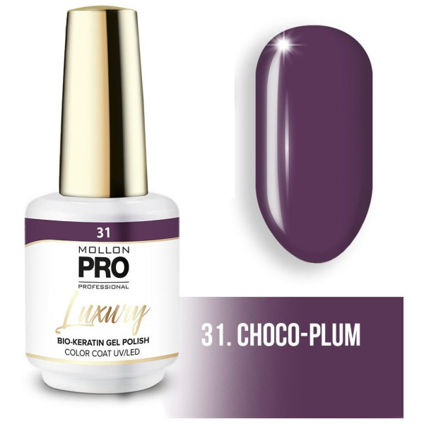 Luxury semi-permanent nail polish N°31 Plum Chocolate Mollon Pro - 8ML