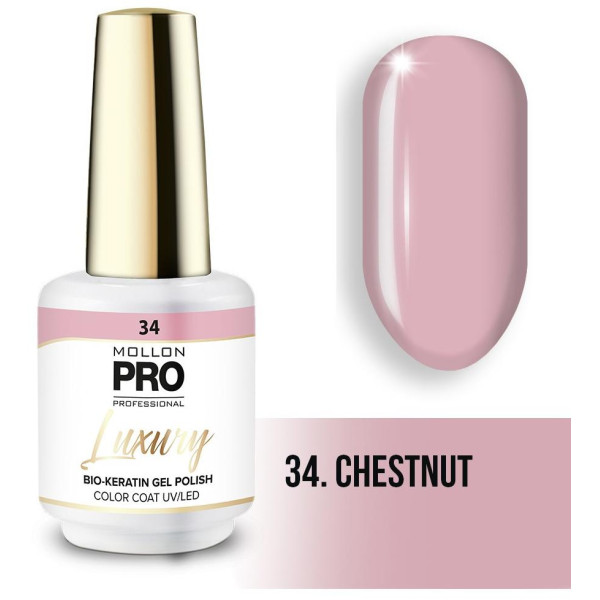 Luxury semi-permanent nail polish N°34 Chestnut Mollon Pro - 8ML