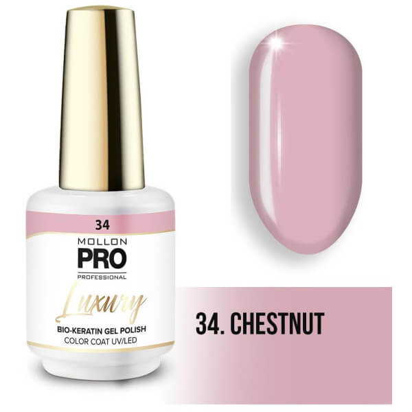 Vernis semi-permanent LUXURY Nr. 34 Kastanie Mollon Pro - 8ML