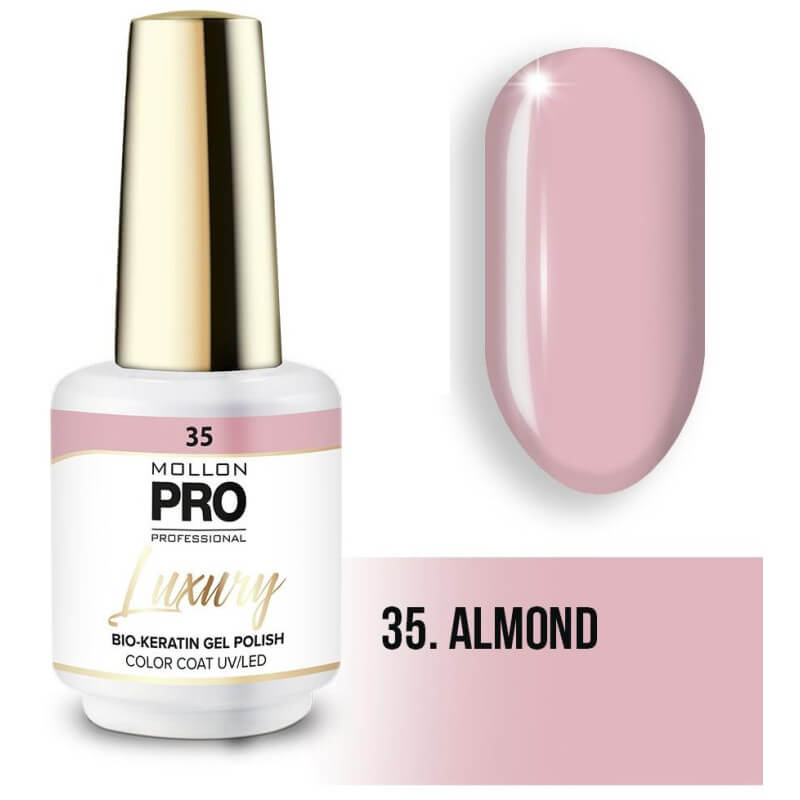 Verniz semi-permanente LUXURY N°35 Amêndoa Mollon Pro - 8ML