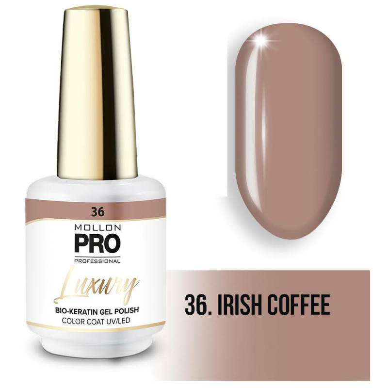 Luxury semi-permanent nail polish N°36 Irish Coffee Mollon Pro - 8ML