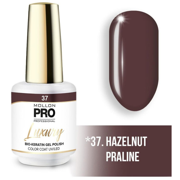 Luxury semi-permanent nail polish N°37 Hazelnut Praline Mollon Pro - 8ML