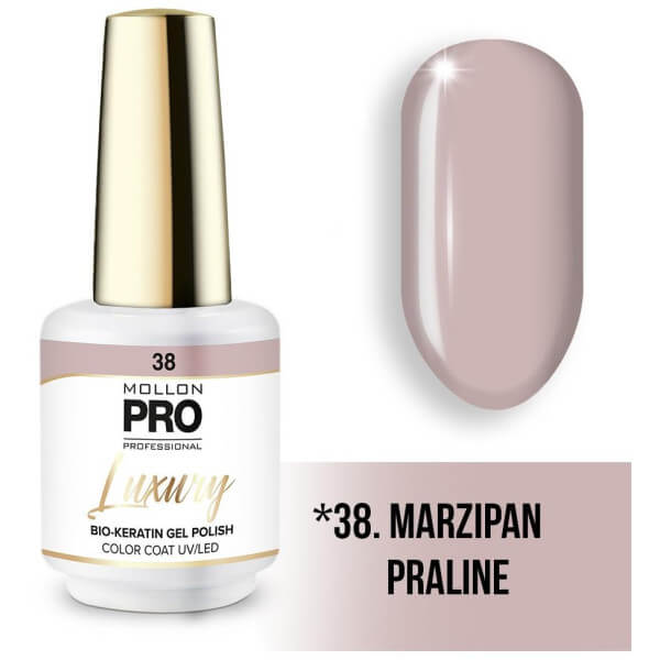 Verniz semi-permanente LUXURY N°38 Praliné Massepain Mollon Pro - 8ML Verniz semi-permanente LUXURY N°38 Praliné Massepain Mollon Pro - 8ML
