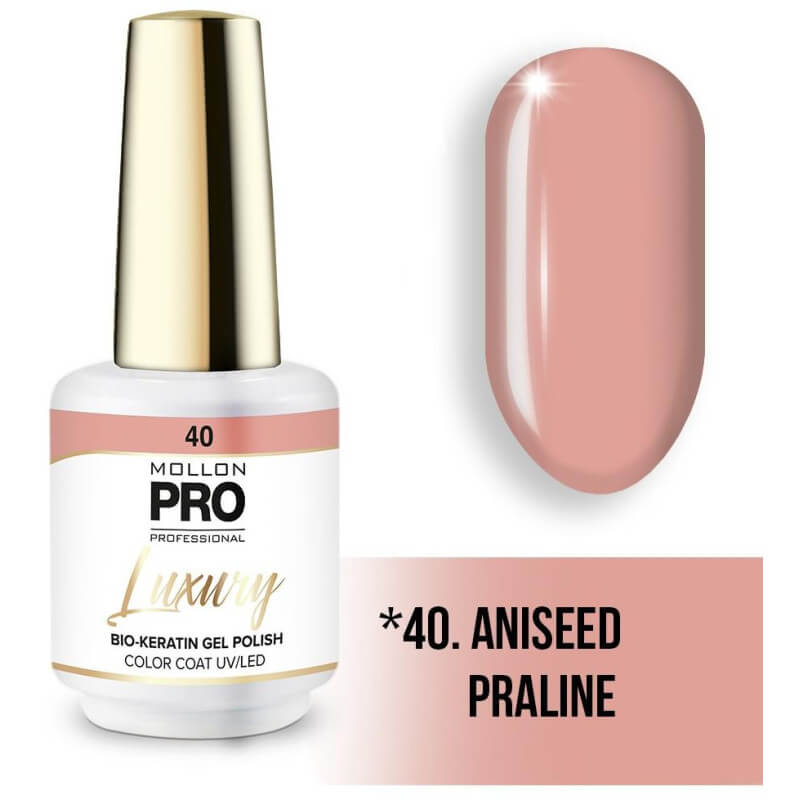 Vernis semi-permanent LUXURY N°40 Praline anisé Mollon Pro - 8ML