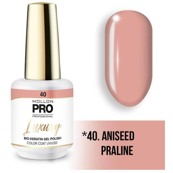 Vernis semi-permanent LUXURY N°40 Praline anisé Mollon Pro - 8ML Vernis semi-permanent LUXURY N°40 Praline anisé Mollon Pro - 8ML