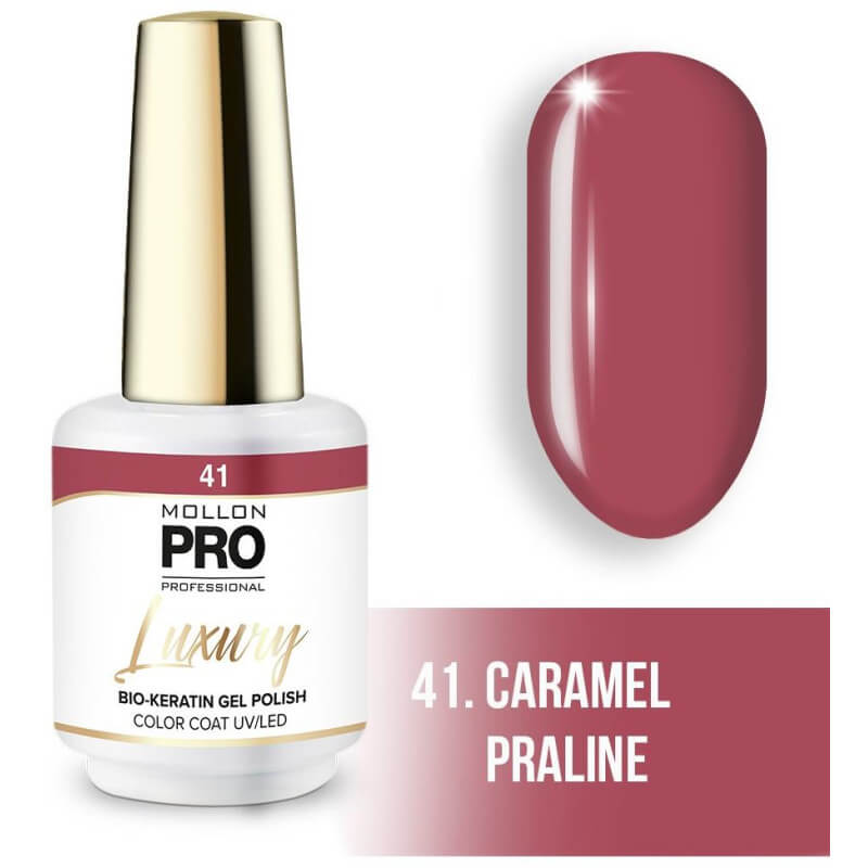 Vernis semi-permanent LUXURY N°41 Praline caramel Mollon Pro - 8ML