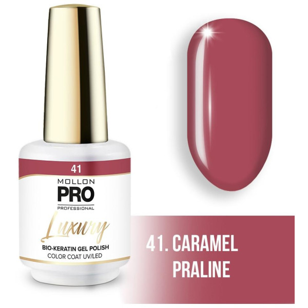 Luxury semi-permanent nail polish N°41 Praline caramel Mollon Pro - 8ML